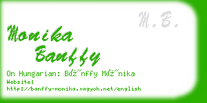 monika banffy business card